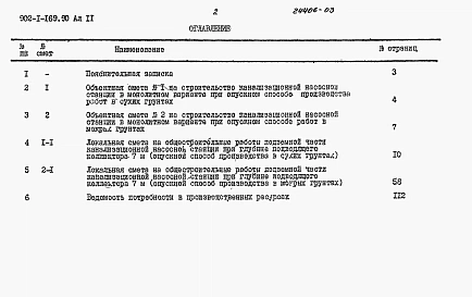 Альбом 11 Сметы. Подземная часть