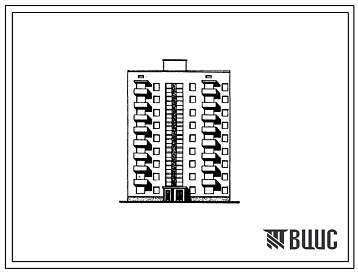 Типовой проект 87-091/1 Девятиэтажная унифицированная блок-секция на 36 квартир с набором квартир (однокомнатных 1Б-9; двухкомнатных 2Б-19; трехкомнатных 3А-8).