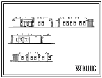 Типовой проект 254-8-41с.86 Главный корпус сельской аптеки 5 категории со стенами из кирпича (вариант проекта с плитами перекрытия длиной 5860 мм)