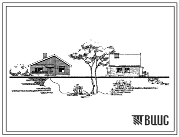 Типовой проект 184-89-60/1 Одноэтажный жилой дом с трехкомнатной квартирой типа 3Б (шифр БКС-6). Для строительства во 2В климатическом подрайоне Белорусской ССР