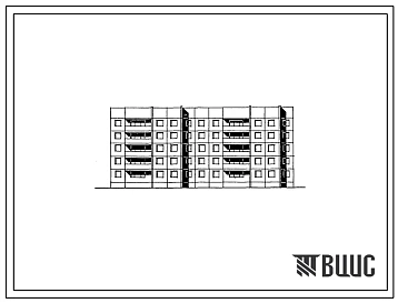 Типовой проект 97-0234.86 Пятиэтажная блок-секция рядовая сдвоенная на 30 квартир с наружными стенами из ячеистого бетона