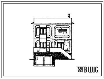 Типовой проект 141-000-829сп.13.90 Двухэтажный одноквартирный 4-х комнатный жилой дом в двух уровнях (для Таджикской ССР)
