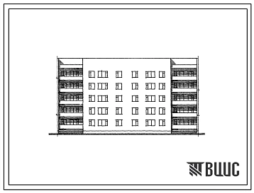 Типовой проект 85-07.86 Блок-секция 5-этажная 20-квартирная 3А.4Б - 3А.4Б рядовая