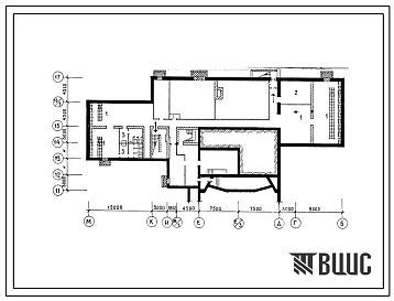 Типовой проект Б-2-365-78.1(264-12-171) Хозяйственно-бытовые помещения в подвале сельского дома культуры с залом на 400 мест, (убежище на 365 человек, размеры убежища 48м на 21м, режимы вентиляции 1,2).