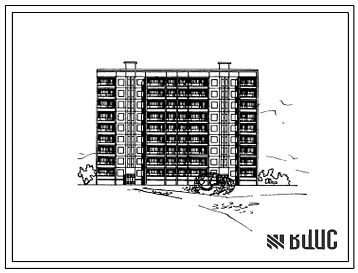Типовой проект 150-06с Девятиэтажная крупнопанельная рядовая блок-секция 3Б.5Б-5Б.3Б на36 квартир.
