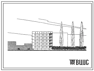 Типовой проект 95-04 5-этажная крупнопанельная блок-секция торцевая левая на 15 квартир для строительства в Украинской ССР. Расчетная температура -22С.
