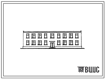 Типовой проект 216-041-5С Детские ясли-сад на 90 мест дневного пребывания для строительства в 3 и 4 строительно-климатических зонах, в районах с сейсмичностью 7 и 8 баллов. Здание двухэтажное. (Вариант с несущими стенками из местных материалов, с конструк