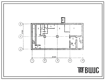 Типовой проект А-2-300-79/204М Помещение 1 этажа сельского дома культуры с залом на 200 мест с административными помещениями, (убежище на 300 человек, размеры убежища 24м на 12м, режимы вентиляции 1,2,3).