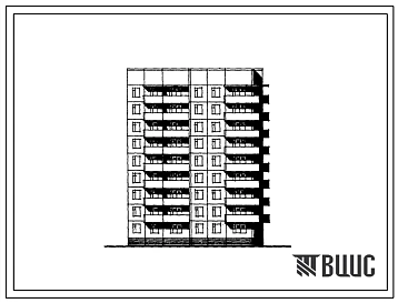 Типовой проект 97-0139/1.2 Блок-секция 9-этажная 36-квартирная угловая правая 2Б-2Б-3Б-4Б. Для строительства в 1В климатическом подрайоне.