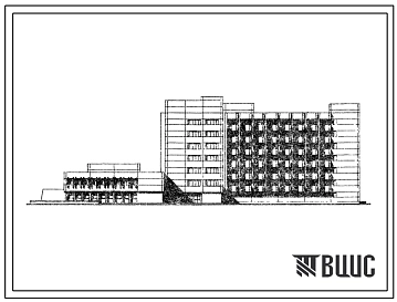 Типовой проект 282-5-55с Гостиница на 306 мест. Для строительства в 4 климатическом районе сейсмичностью 7, 8 и 9 баллов