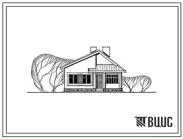 Типовой проект 184-24-243.13.87 Одноквартирный одноэтажный жилой дом с 2-комнатной квартирой (для индивидуальных застройщиков северо-центральных районов УССР)