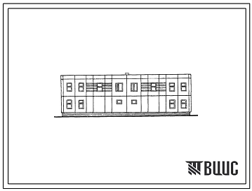 Типовой проект 141-213-8с Двухэтажный двухквартирный жилой дом с шестикомнатными квартирами (со стенами из виброкирпичных панелей).