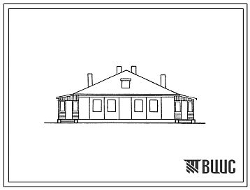 Типовой проект 181-53-58 Одноэтажный двухквартирный жилой дом с трехкомнатными квартирами 3Б, для строительства в 1 климатическом районе сельской местности