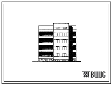 Типовой проект 26-051/1 Четырехэтажная блок-секция рядовая на 8 квартир (трехкомнатных 3Б-4, четырехкомнатных 4Б-4). Для строительства во 2 и 3  климатических районах Украинской ССР