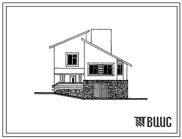 Типовой проект 144-24-129/1.2 Одноквартирный четырехкомнатный жилой дом на рельефе с гаражом. Для индивидуальных застройщиков западных районов Украинской ССР.