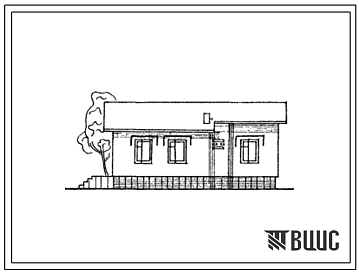Типовой проект 184-40-125сп.86 Одноэтажный одноквартирный жилой дом с 6-комнатной квартирой для государственного строительства