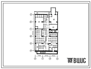 Типовой проект А-2-600(506-142..86) Вспомогательные помещения в подвале на 400 пассажиров в час для внутрисоюзных линий, (убежище на 600 человек, размеры убежища 30м на 18м, режимы вентиляции 1,2).
