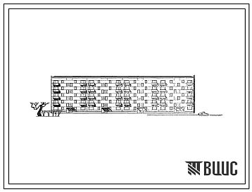 Типовой проект 1-468Б-19  Пятиэтажный четырехсекционный крупнопанельный жилой дом на 60 квартир с наружными стенами из ячеистого бетона двухрядной разрезки.