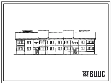Типовой проект 117-000-828с.13.90 Двухэтажный двухсекционный двенадцатиквартирный жилой дом с одно-двух-трехкомнатными квартирами для строительства в Казахской ССР