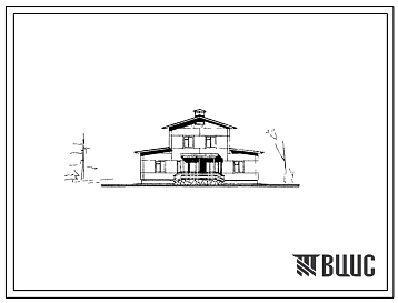 Типовой проект 141-25-14/1 Двухэтажный жилой дом на 2 квартиры с трехкомнатными квартирами типа 3Б в двух уровнях.  Для строительства в 1В климатическом подрайоне, 2 и 3 климатических районах