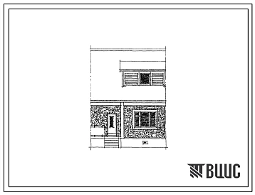 Типовой проект 90-092.86 Блок-дом рядовой левый с двухкомнатной квартирой. Для Московской области. Общая площадь 60 м2 (СТЕНЫ ИЗ  КЕРАМЗИТОБЕТОННЫХ ПАНЕЛЕЙ, Перекрытия железобетонные. Полное инженерное благоустройство.  Ориентация широтная, Одноэтажные, С