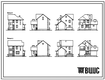 Типовой проект 145-000-156 Двухэтажный пятикомнатный жилой дом. Стены из крупных блоков пильного известняка.