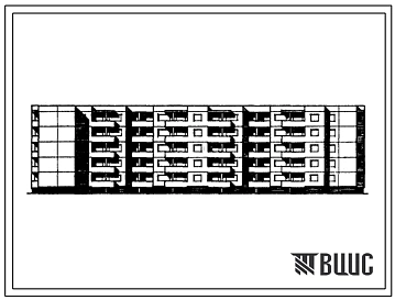 Типовой проект 111-120В-13/1 Пятиэтажный трехсекционный дом на 60 квартир (однокомнатных 1Б-15, двухкомнатных 2Б-15, трехкомнатных 3А-10, 3Б-20). Для строительства на сложном рельефе во 2В климатическом подрайоне Литовской ССР