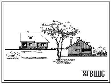 Типовой проект 184-89-66/1 Одноэтажный жилой дом с четырехкомнатной квартирой типа 4Б (шифр БКС-12). Для строительства во 2В климатическом подрайоне Белорусской ССР