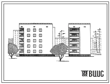 Типовой проект 87-052пв Пятиэтажная блок-секция торцевая правая на 15 квартир для строительства во 2 и 3 строительно-климатических зонах, на просадочных грунтах и над горными выработками.