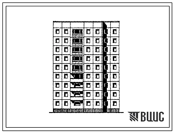 Типовой проект 97-0220.86 Девятиэтажная блок-секция рядовая левая на 27 квартир