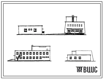 Типовой проект 254-9-60 Хозяйственный корпус городской многопрофильной больницы на 600 коек с поликлиникой на 960 посещений в смену. Для строительства в 1В климатическом подрайоне, 2 и 3 климатических районах