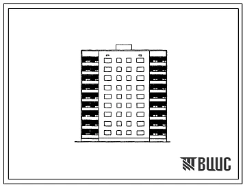 Типовой проект 87-0126/1 Девятиэтажная блок-секция рядовая на 36 квартир (двухкомнатных 2Б-18, трехкомнатных 3Б-18). Для строительства во 2 климатическом районе