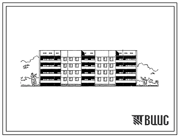 Типовой проект 151-26-73.83 4-этажный жилой дом для малосемейных на 48 квартир с укрупненными элементами