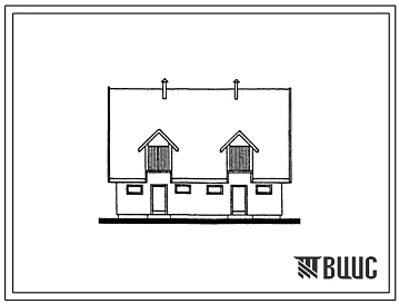 Типовой проект 194-000-713.13.87 Хозяйственная постройка на 4 секции. Для Литовской ССР