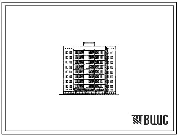 Типовой проект 68-015м.85 Девятиэтажная блок-секция торцевая правая на 40 квартир