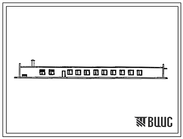 Типовой проект 810-3-7.88 Здание подсобно-производственных помещений блока зимних теплиц пролетом 24 м площадью 3 га. Размеры теплицы - 24x48 м. Расчетная температура: -40°С. Стены - панельные легкобетонные. Покрытие - железобетонные плиты по железобетонн