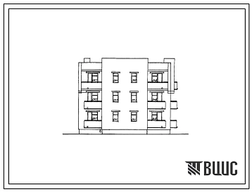 Типовой проект 89-0109.13.86 3 этажная торцово-угловая секция на 9 квартир (3 тус 1-1-3 правая)