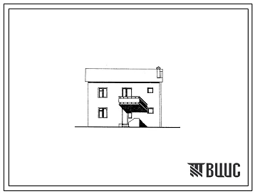 Типовой проект 42-0102с Двухэтажная блок-квартира с пятикомнатной квартирой типа 5Б.