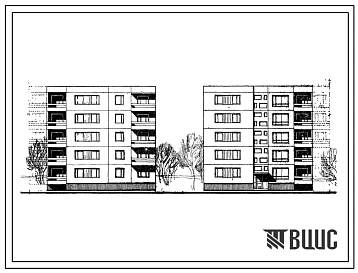 Типовой проект 99-013 Блок-секция пятиэтажного дома торцевая правая на 15 квартир (однокомнатных 1Б-5, двухкомнатных 2Б-5, трехкомнатных 3А-5). Для строительства во 2 и 3 климатическом районах и 1В климатическом подрайоне.