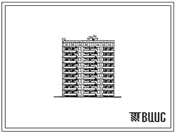 Типовой проект 67-045.87 Девятиэтажная  блок-секция торцовая на 36 квартир 2, 2, 3, 4 (левая)