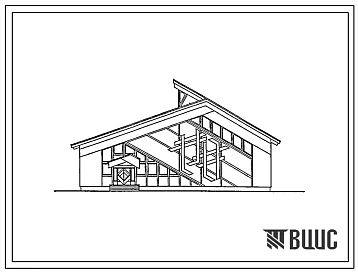 Типовой проект 292-8-16.87 Спортивно-оздоровительный корпус в деревоклееных конструкциях с  залом  30х18м с вариантом применения экструзионных панелей комплектной поставки. Здание одноэтажное. Стены из  панелей с деревянным каркасом.