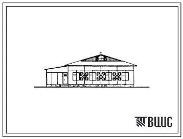 Типовой проект 183-230-3с.86 Одноэтажный дом с пятикомнатной квартирой типа Б. Для индивидуального строительства в сельской местности