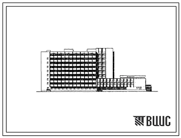 Типовой проект 282-5-58с.83 Гостиница на 504 места. Для строительства в 4 климатическом районе сейсмичностью 7,8 и 9 баллов.