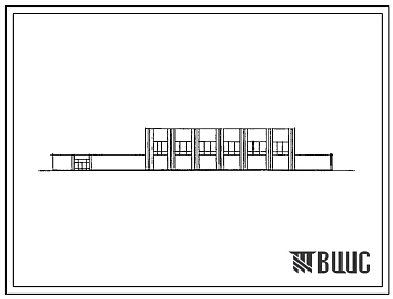 Типовой проект 294-2-71 Спортивный корпус с залом 36х18м. Здание одноэтажное. Стены из кирпича.