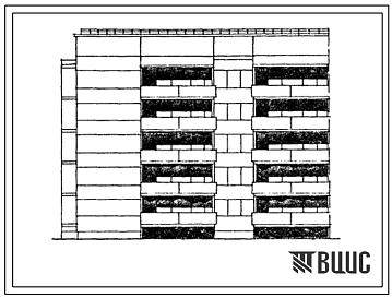 Типовой проект 104-048.85 Блок-секция рядовая угловая 5-этажная 20-квартирная. Для строительства во 2Б климатическом подрайоне Латвийской ССР.