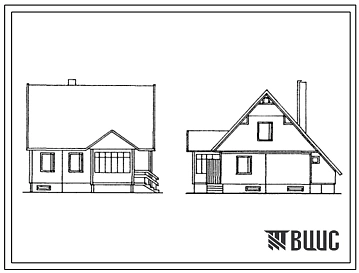 Типовой проект 141-000-620.13.87 Одноэтажный мансардный 5-комнатный жилой дом со стенами из трехслойных железобетонных панелей (для строительства в Литовской ССР)