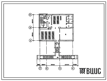 Типовой проект А-2,3,4-300-250.84 Склад инвентаря и оборудования в подвале служебно-технического здания железнодорожного транспорта, (убежище на 300 человек, размеры убежища 18м на 12м, режимы вентиляции 1,2).