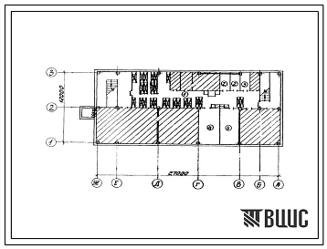 Типовой проект П-1-144(409-15-83.85) Бытовые помещения в подвале административно-бытовой пристройки главного корпуса базы для строительных организаций (убежище на 144 человек, размеры убежища 27м на 12м, режимы вентиляций 1).