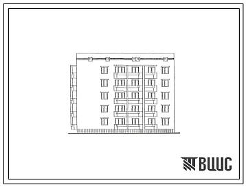 Типовой проект 67-052с.13.86 Блок-секция торцевая 5-этажная 15-квартирная 1Б-3Б-4Б (левая)