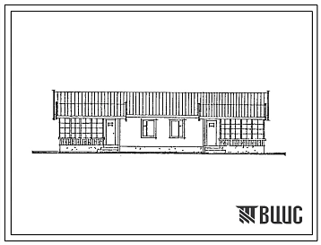 Типовой проект 181-115-134.85 Дом на 2 трехкомнатные квартиры типа 3Б. Общая площадь 141 м2 (СТЕНЫ ИЗ АРБОЛИТОВЫХ ПАНЕЛЕЙ, Перекрытия из арболитовых панелей (вариант – железобетонные), Полное инженерное благоустройство. Ориентация свободная, Одноэтажные,